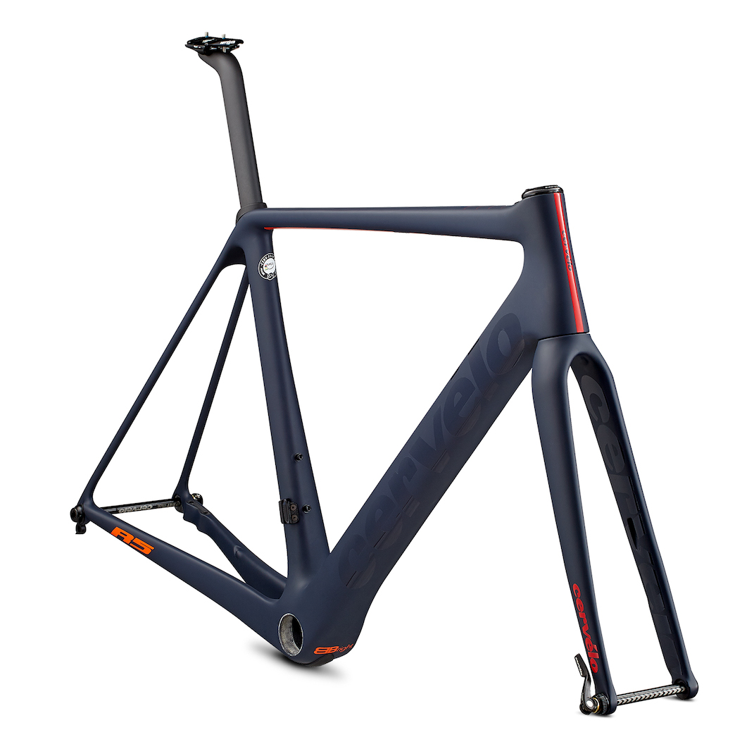 Cervelo R5 Disc Rahmenset 2019 navy/orange/red