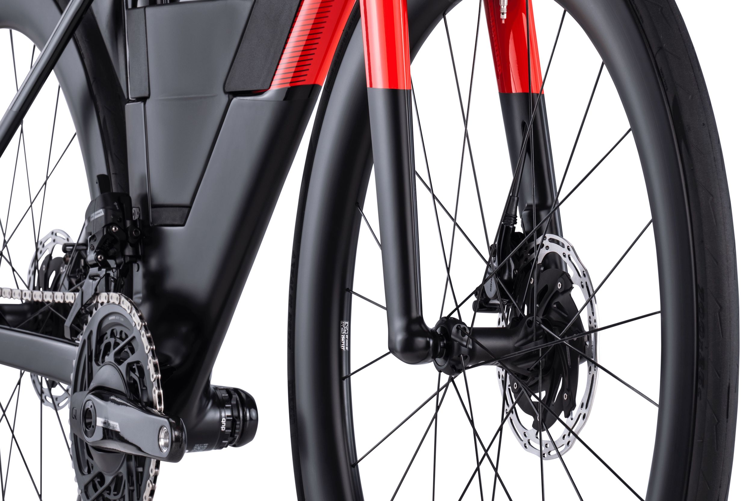 BMC Speedmachine 01 TWO neon-red / carbon-black (2024) Sram Force AXS 2x12