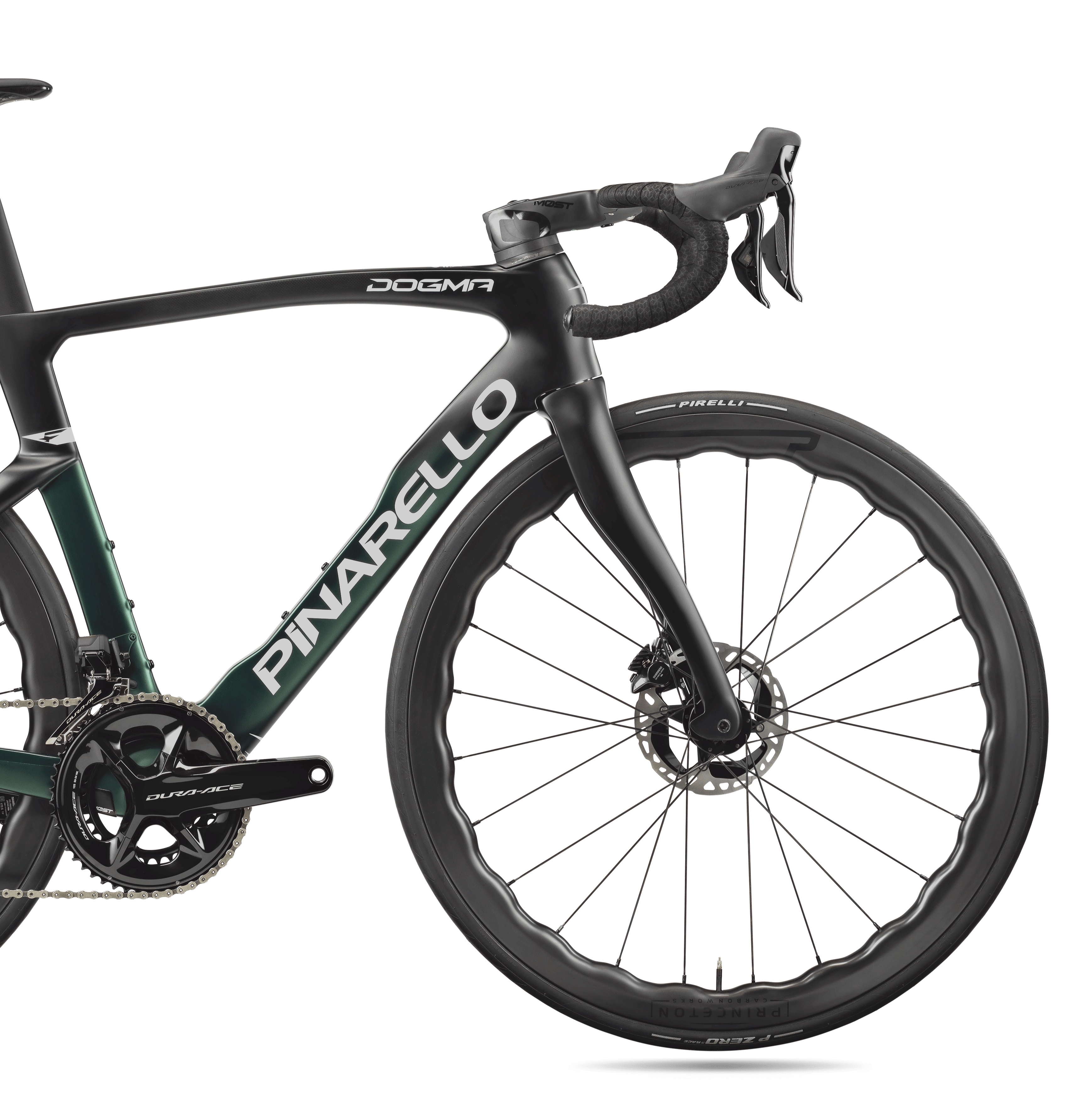 Pinarello DOGMA F disc (2023) DuraAce Di2 2x12 2x12 Princeton Grit 4540 racing-green (CD015)