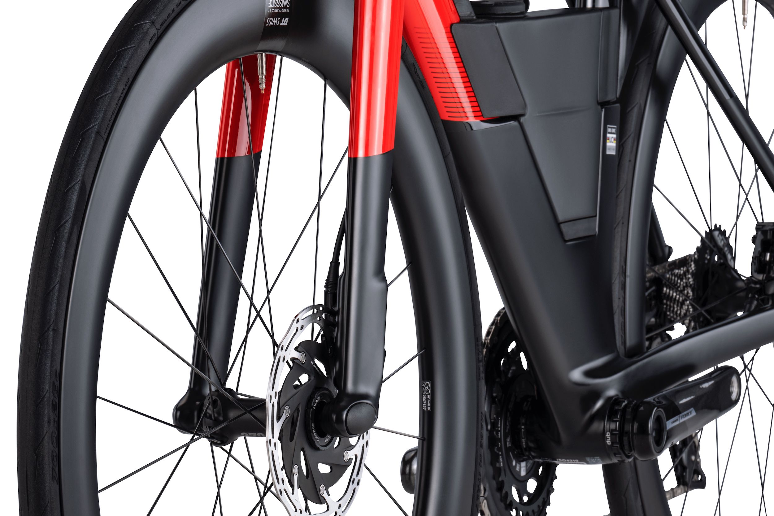 BMC Speedmachine 01 TWO neon-red / carbon-black (2024) Sram Force AXS 2x12