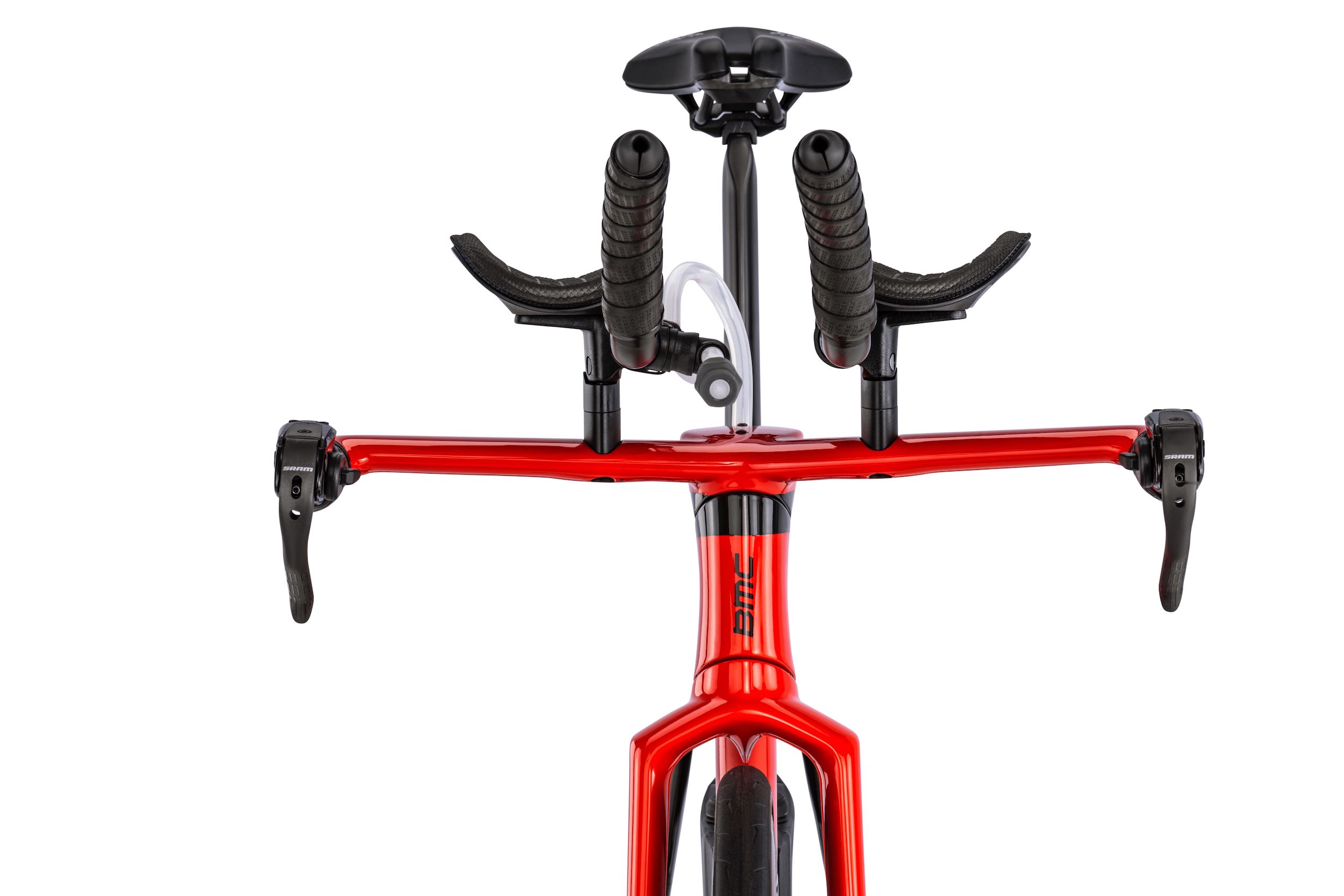 BMC Speedmachine 01 TWO neon-red / carbon-black (2024) Sram Force AXS 2x12