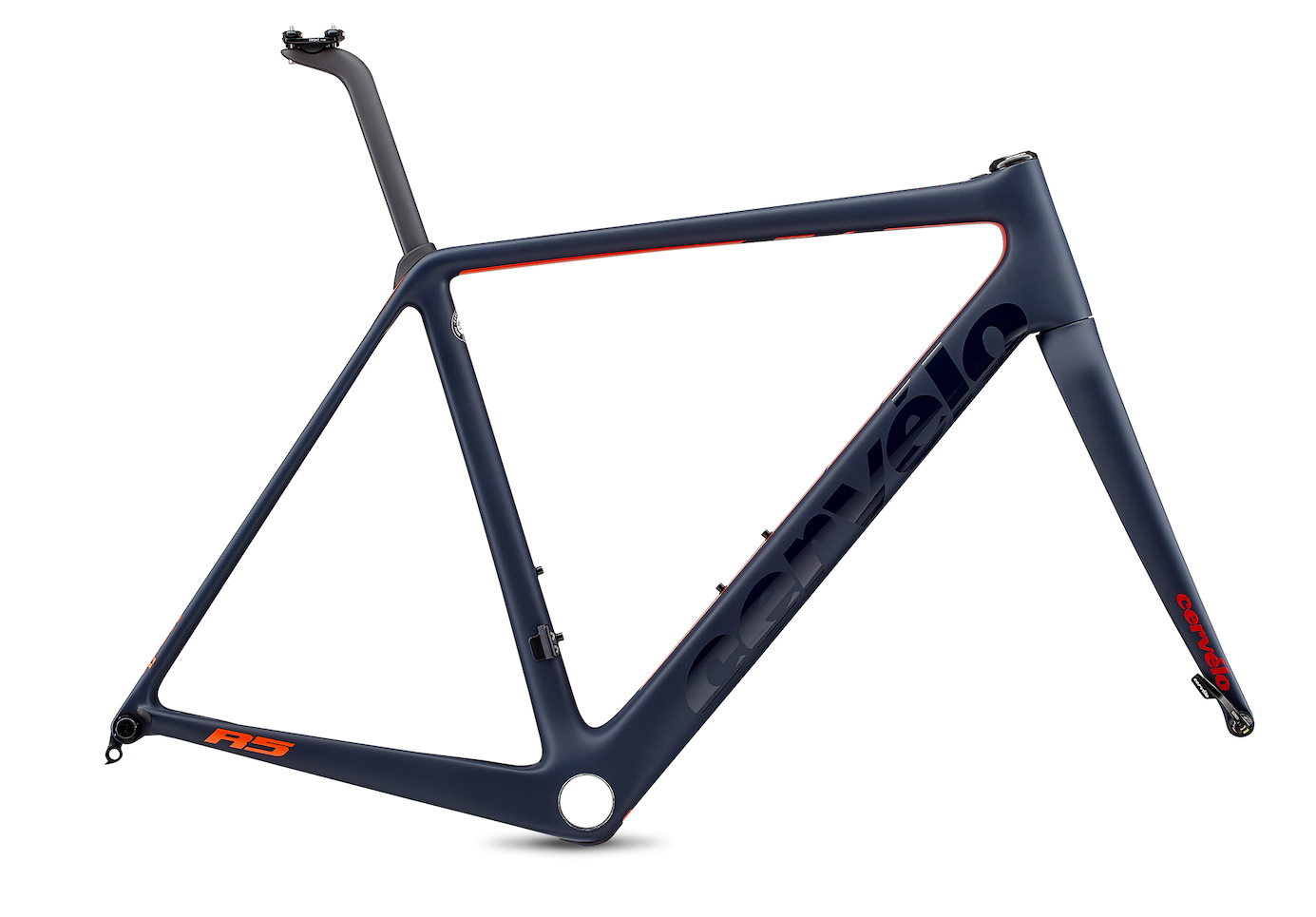 Cervelo R5 Disc Rahmenset 2019 navy/orange/red