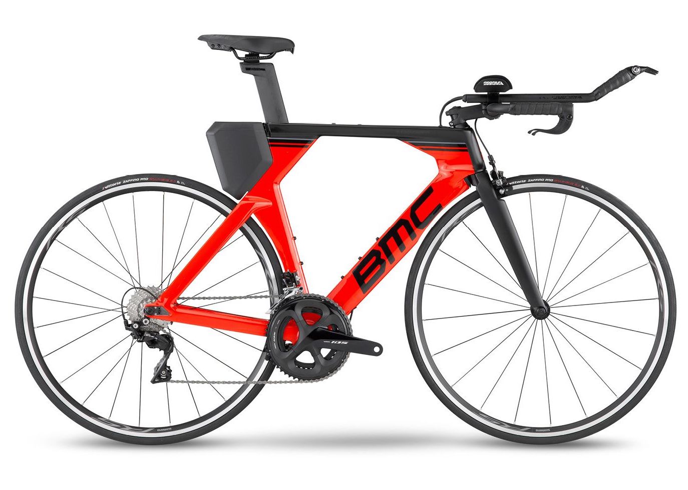 BMC Timemachine ONE  (NEON RED / BLACK) 2023 Shimano 105 2x11 Triathlon