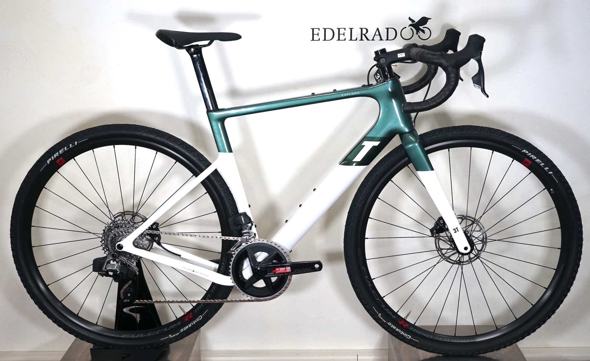 3T Exploro Race Sram Rival AXS 2x12 (2022) - RACE MAX emerald/white