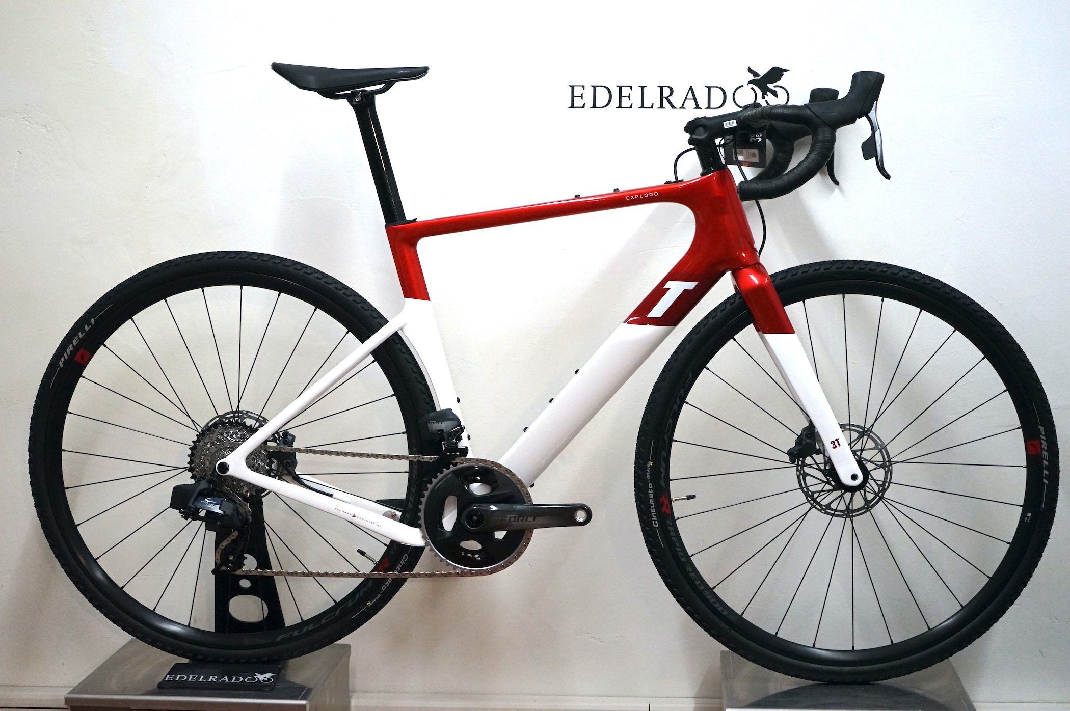 3T Exploro RACE Sram Force AXS 2x12 (2023) - RACE MAX red/white