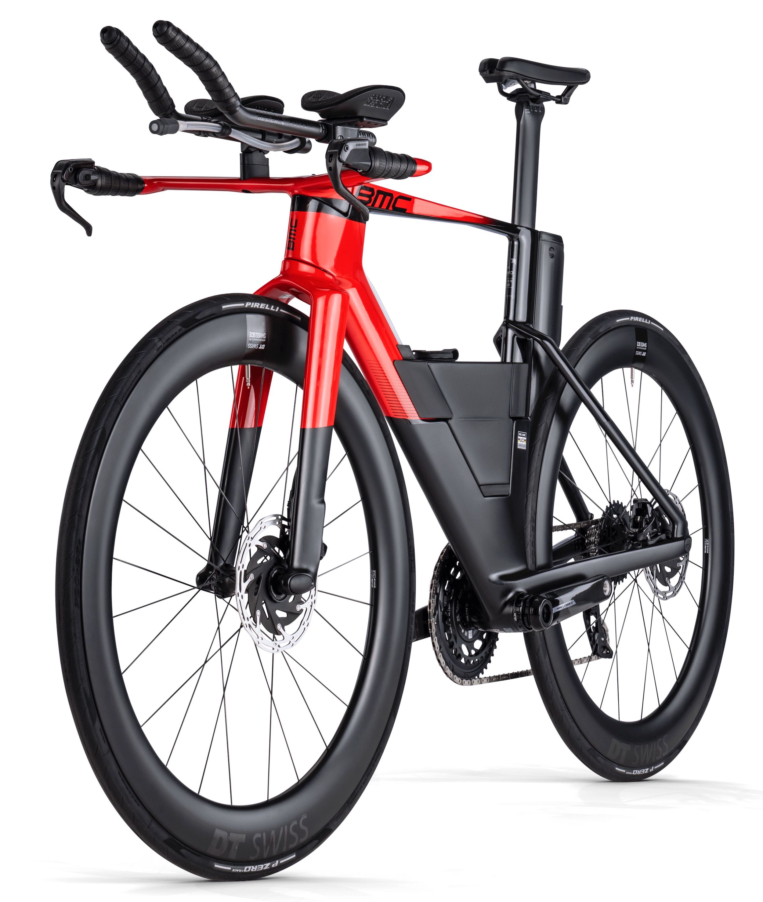 BMC Speedmachine 01 TWO neon-red / carbon-black (2024) Sram Force AXS 2x12