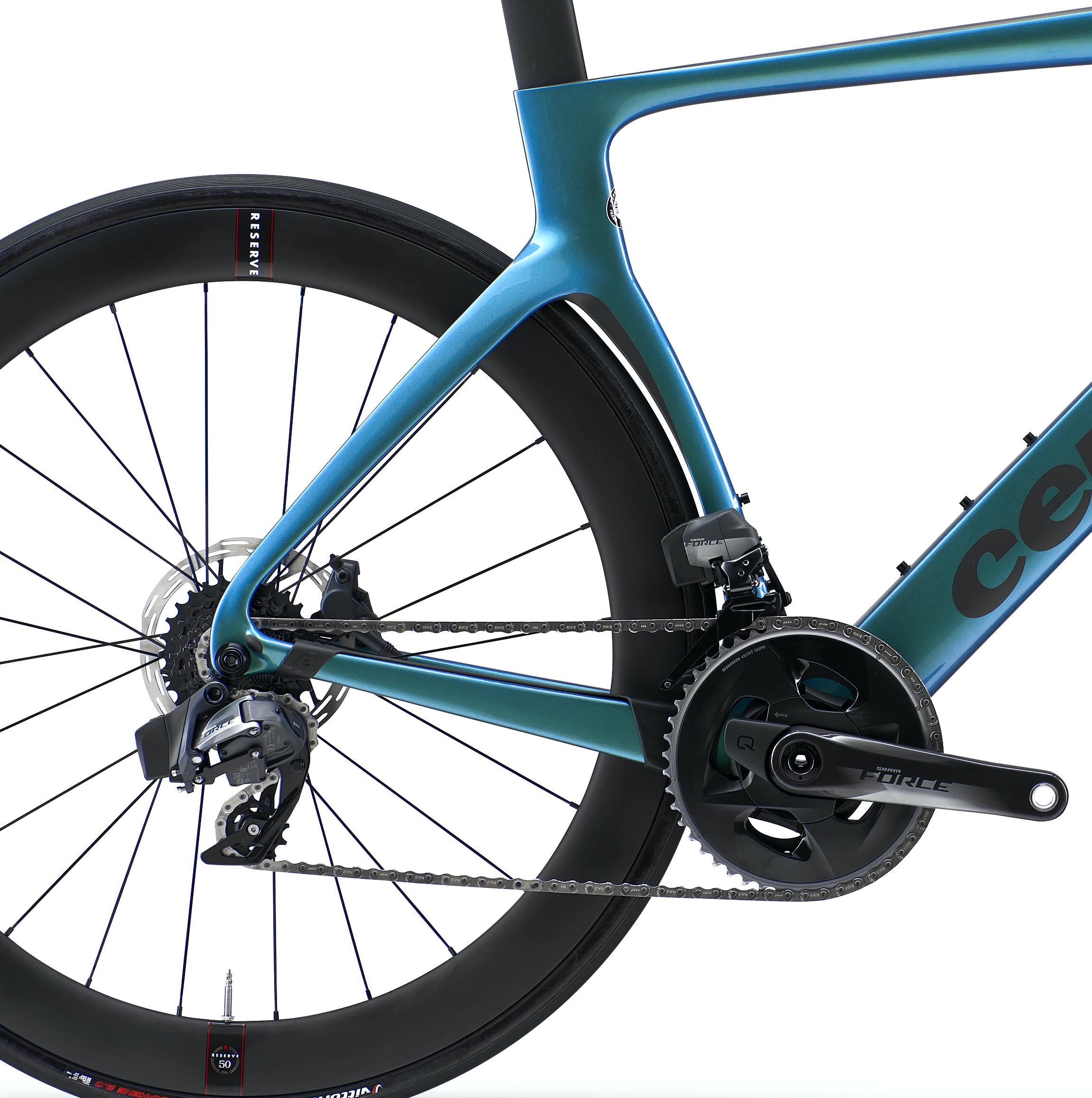 Cervelo S5 Disc Force AXS 2x12 mit Powermeter (2021) blue-chameleon