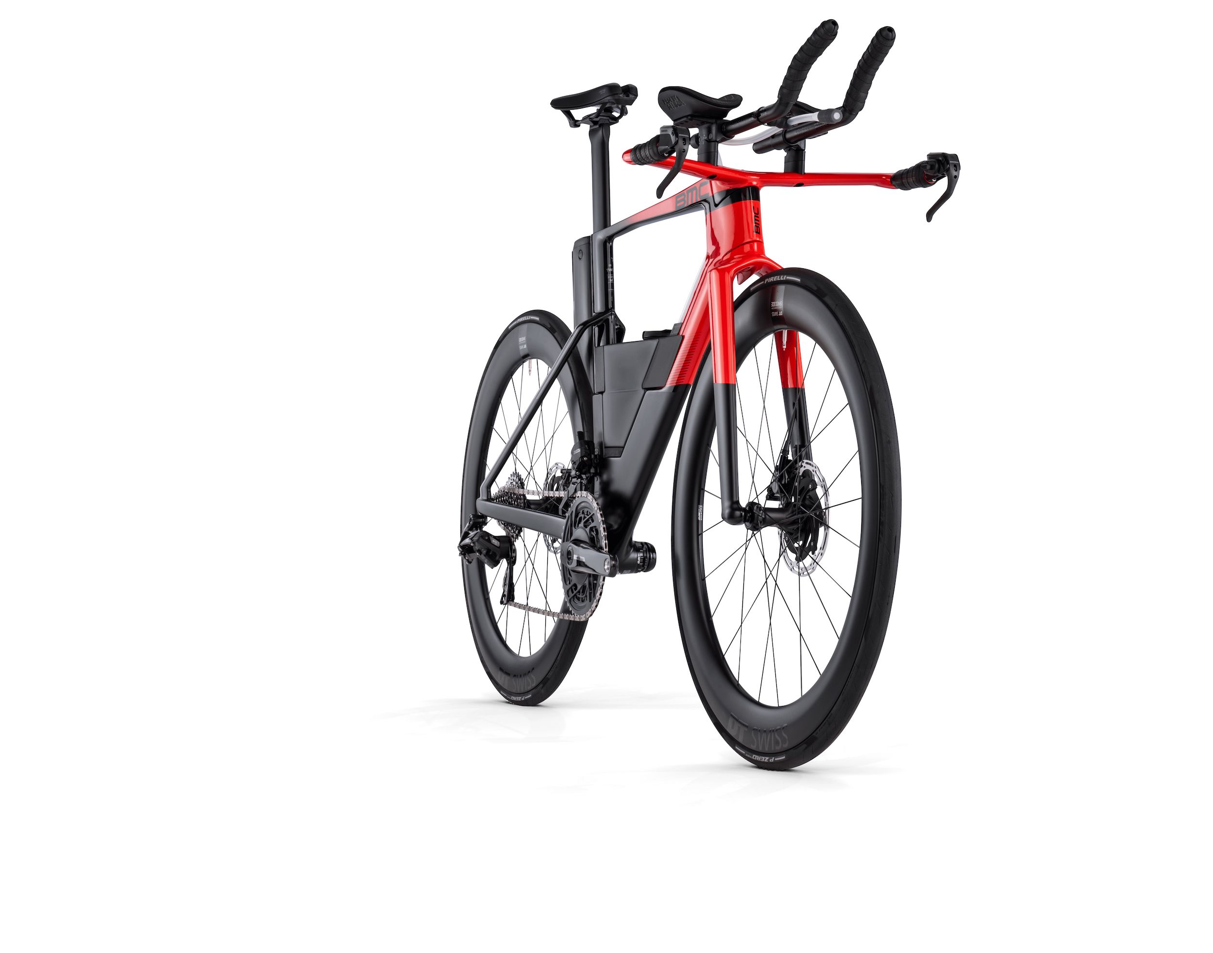 BMC Speedmachine 01 TWO neon-red / carbon-black (2024) Sram Force AXS 2x12