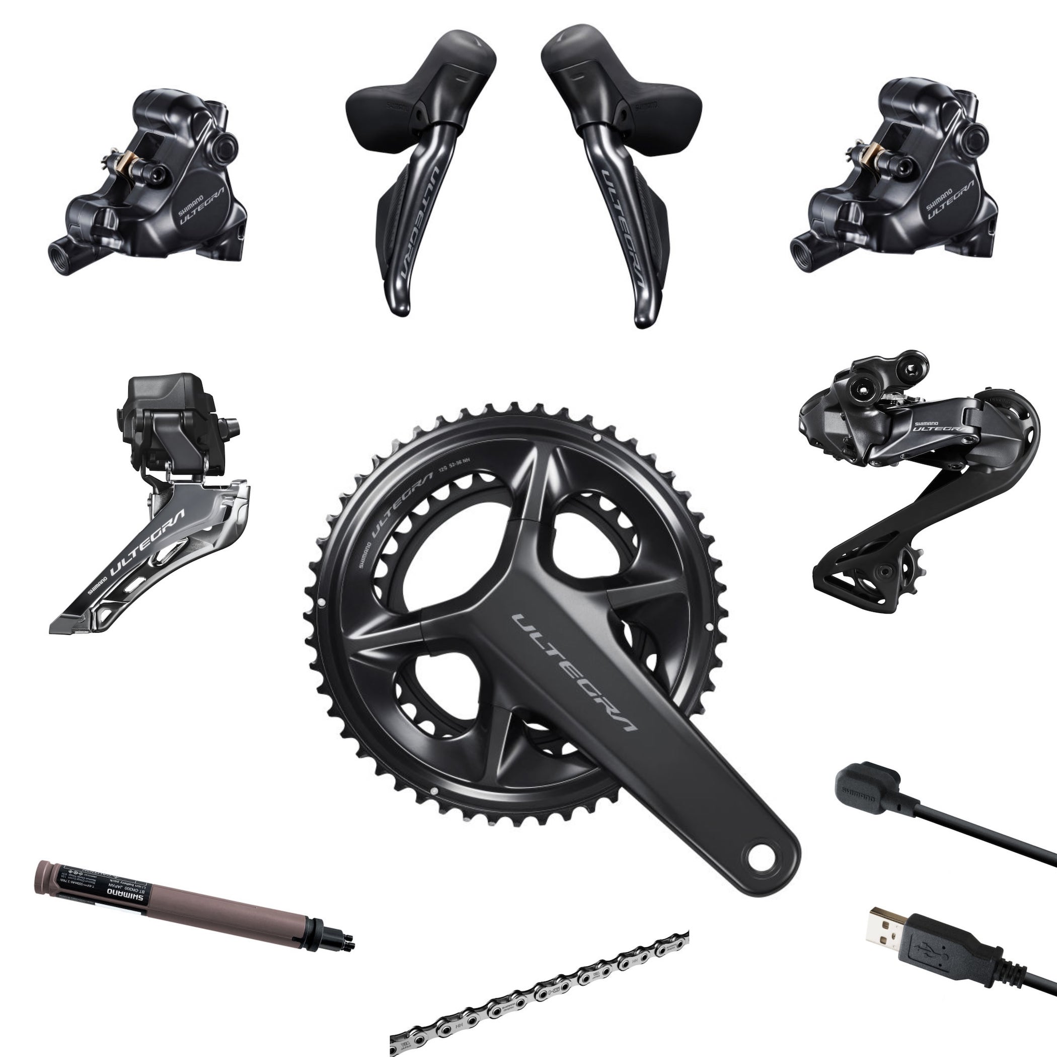 Shimano ULTGERA R8150/R8170 Disc-Brake 2x12   50-34    Schaltgruppe