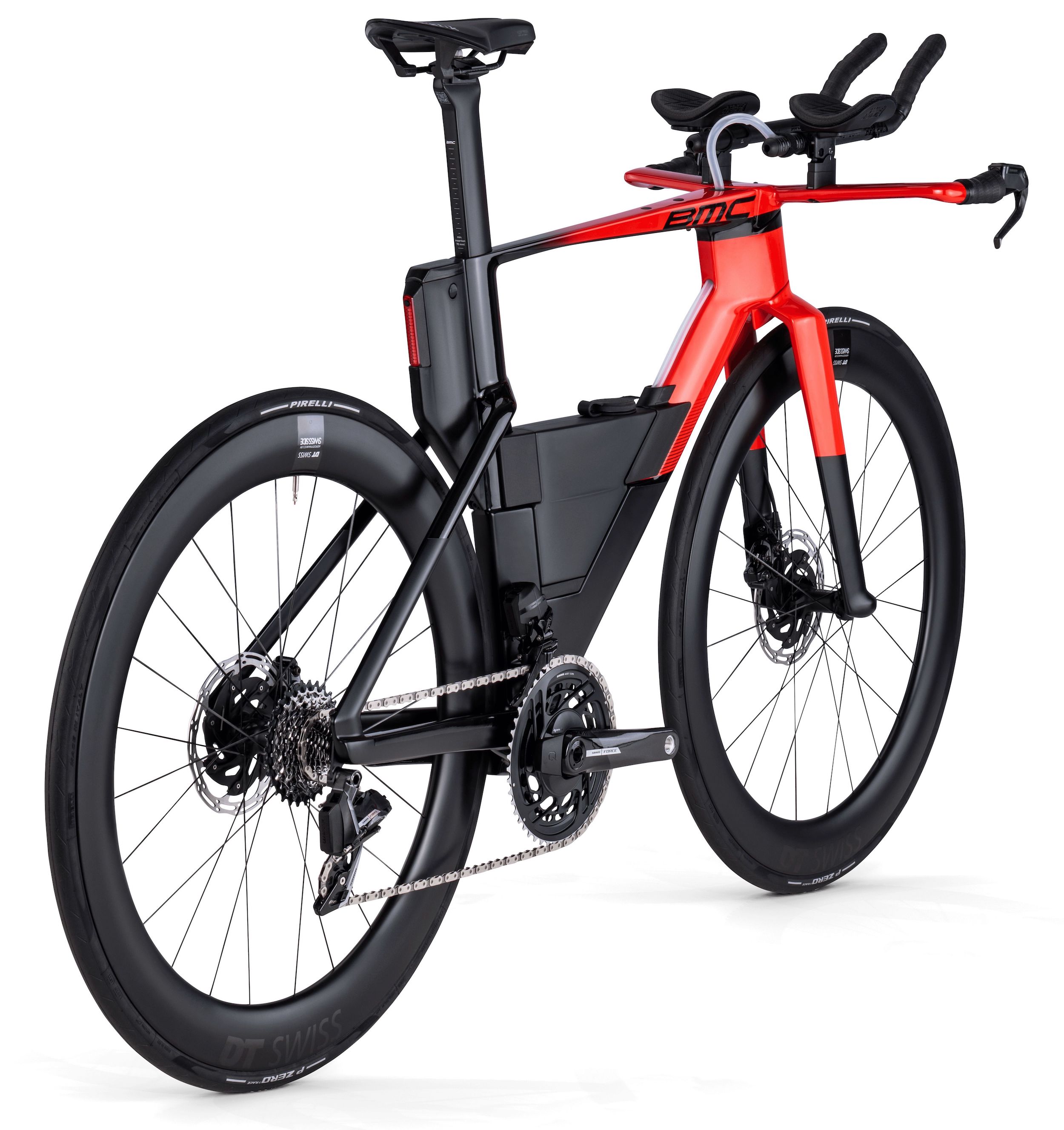 BMC Speedmachine 01 TWO neon-red / carbon-black (2024) Sram Force AXS 2x12