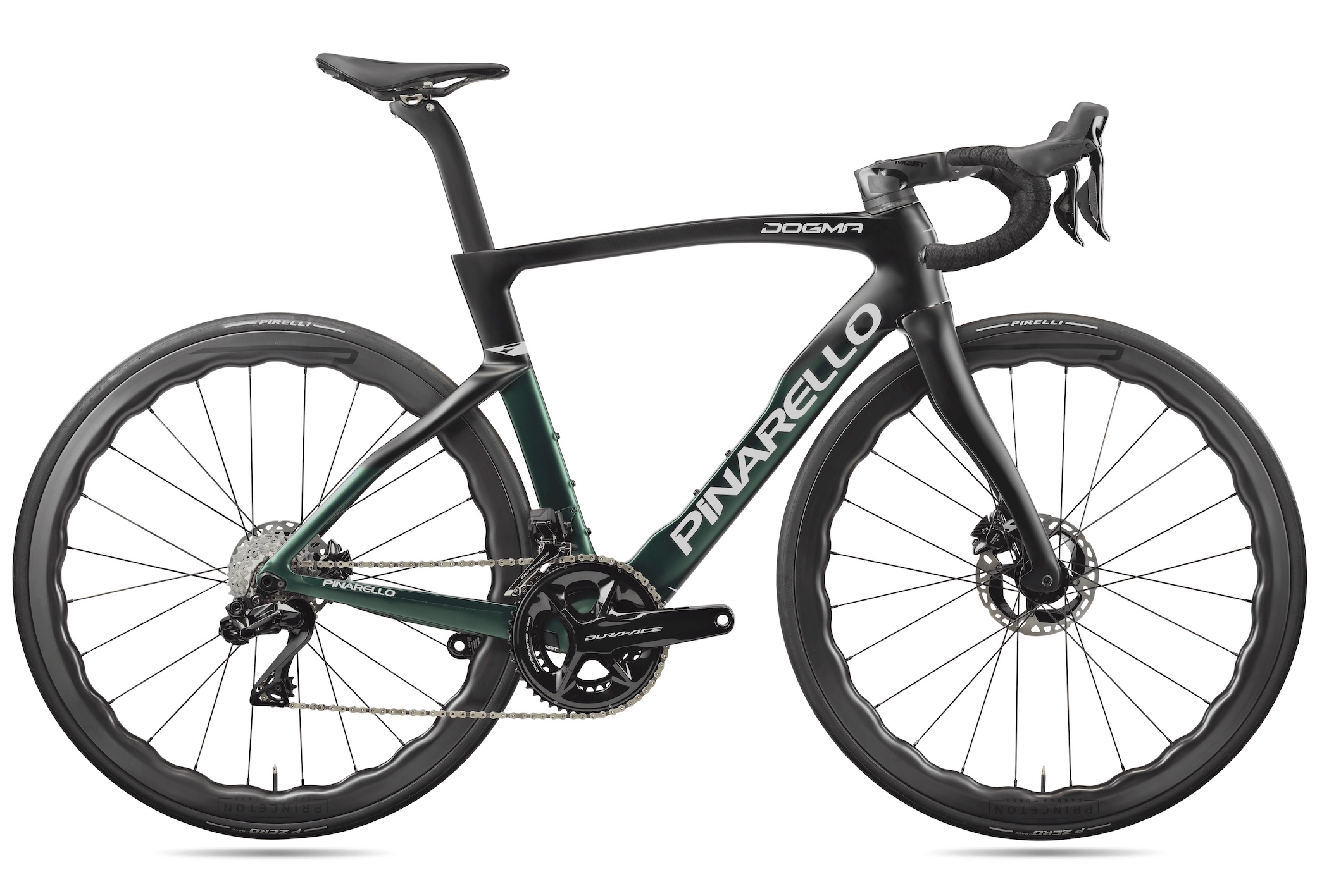 Pinarello DOGMA F disc (2023) DuraAce Di2 2x12 2x12 Princeton Grit 4540 racing-green (CD015)