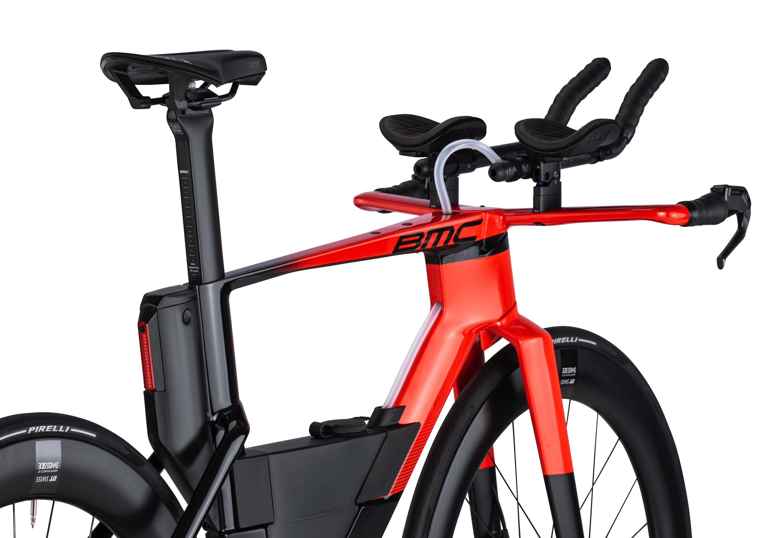 BMC Speedmachine 01 TWO neon-red / carbon-black (2024) Sram Force AXS 2x12